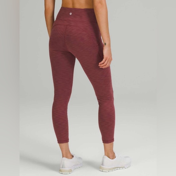 Lululemon Invigorate High-Rise Tight 25" Heathered Mulled Wine - Picture 1 of 13